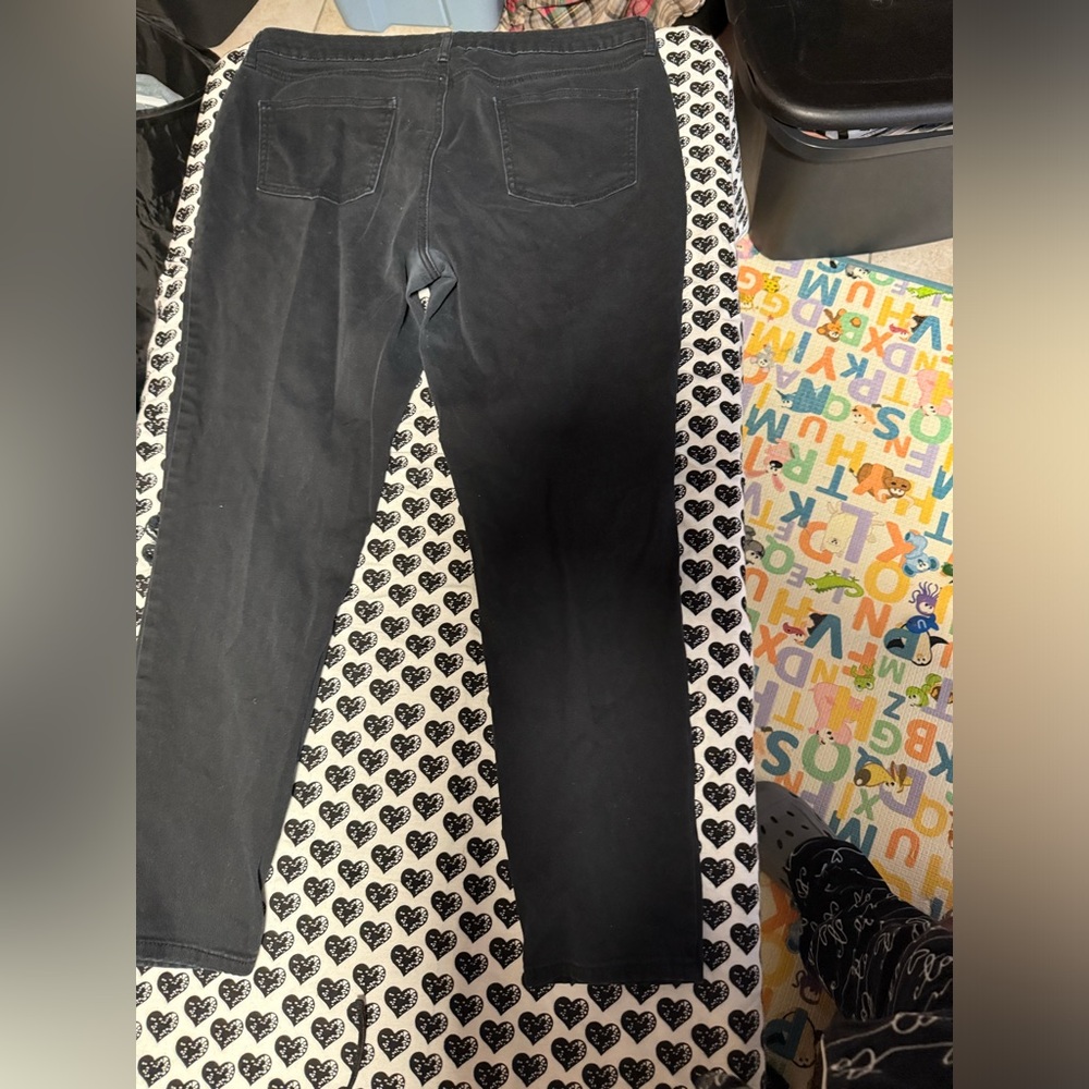 Black Distressed Jeans faded glory size 16 - Picture 10 of 12